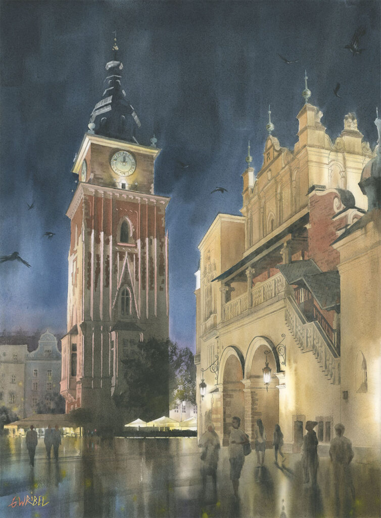 Grzegorz Wróbel akwarela