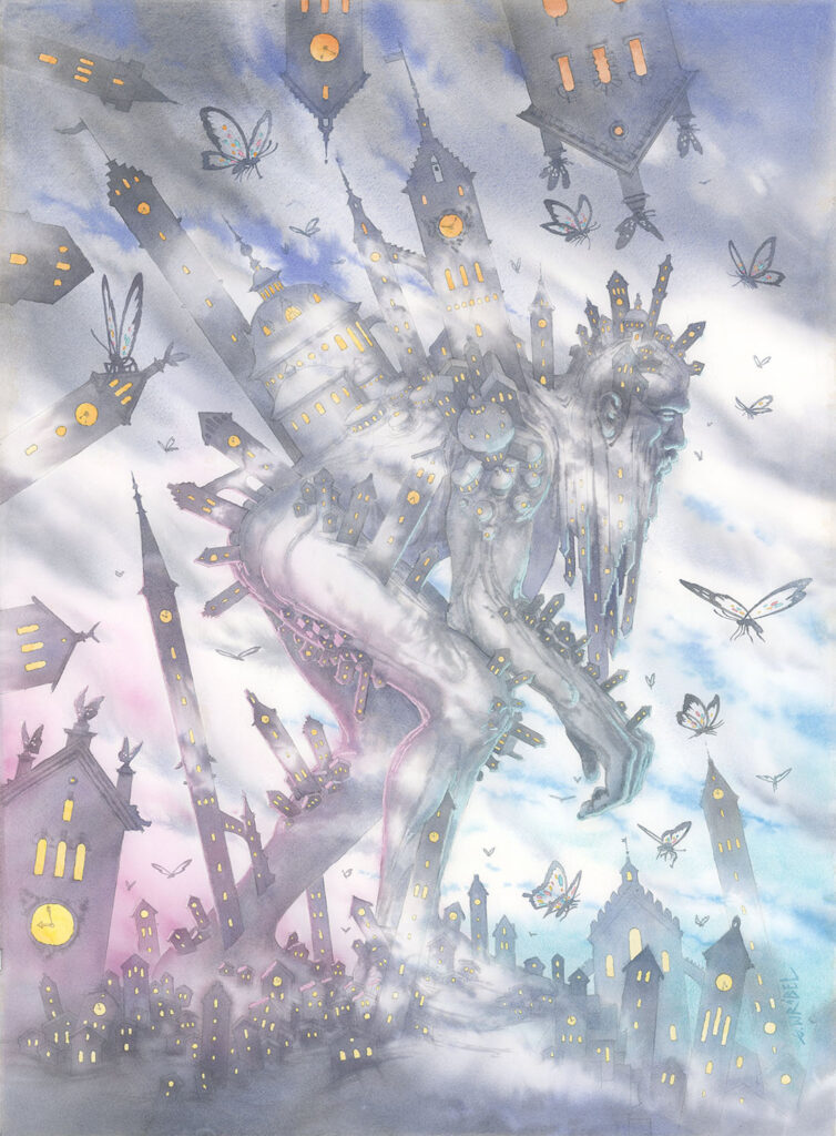 Grzegorz Wróbel fantastyka akwarela, fantasy watercolor art